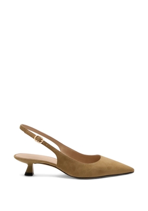 Stuart Weitzman pointed sculpt slingback pumps - Neutrals