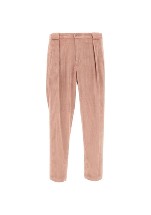 Briglia 1949 Portobellos velvet welt-pocket trousers - Pink