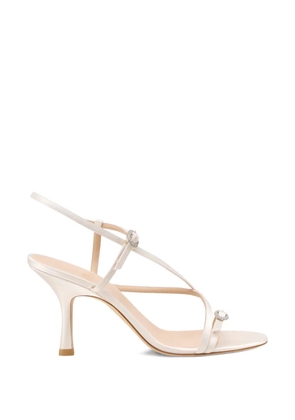Stuart Weitzman Kensington crystal-embellished heeled sandals - Neutrals