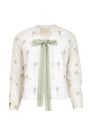 Pamela Stevenson Elise bow-embellished blouse - White