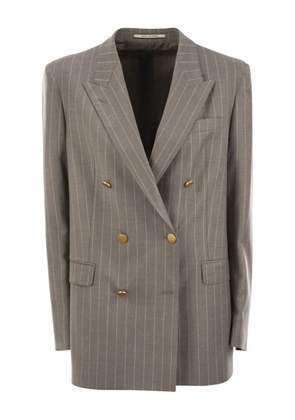 Tagliatore double-breasted pinstripe blazer - Grey