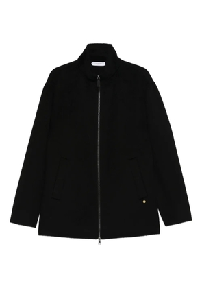 Greyed zip-up jacket - Black