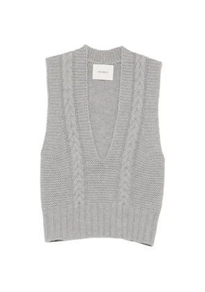 Lisa Yang Sallie cable-knit V-neck top - Grey