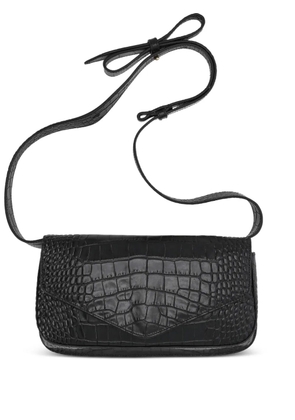 MICOLI crocodile-effect cross body bag - Black