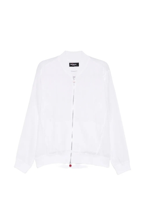 Kiton linen bomber jacket - White
