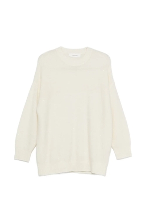 IVORY PARIS sequin crew-neck sweater - Neutrals