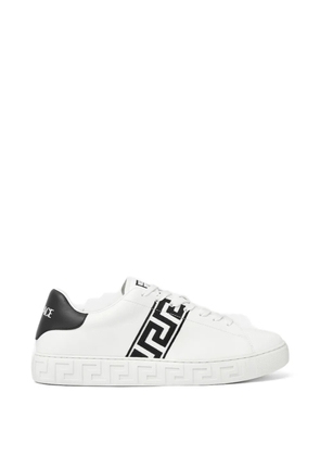 Versace greca embroidered sneakers - White