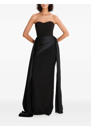 MOOS STUDIO strapless drape maxi dress - Black