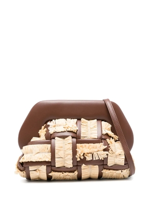 Themoirè raffia cross body bag - Brown