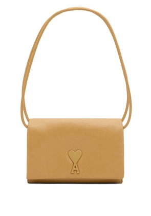 AMI Paris Voulez-Vous logo-appliqué clutch bag - Neutrals