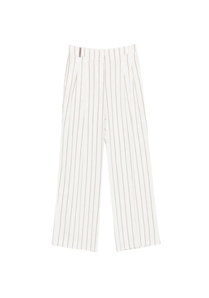 Peserico pinstripe-pattern trousers - White