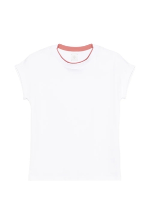 Eleventy contrast trim T-shirt - White