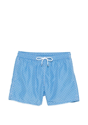Fedeli drawstring print swim shorts - Blue