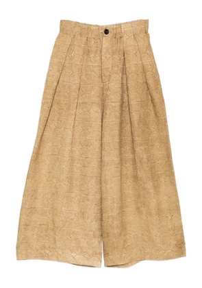 Uma Wang Textured Trousers - Brown