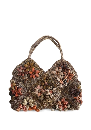 SOPHIE DIGARD floral tote bag - Brown
