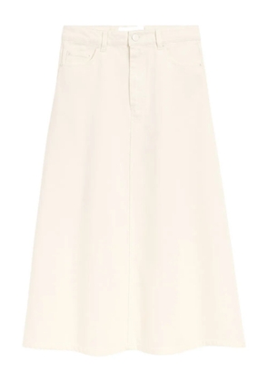 AMI Paris low-rise long skirt - Neutrals