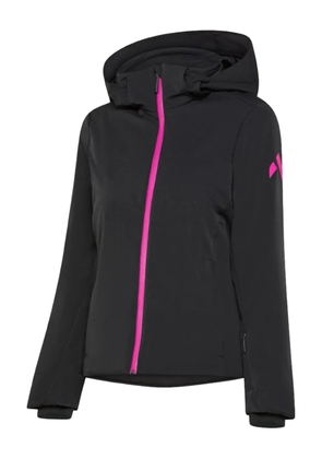 AESSE Crystal zip-fastening hooded jacket - Black