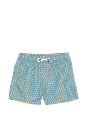 Fedeli pineapple-print swim shorts - Blue