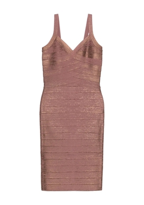 Hervé Léger V-neck bandage dress - Pink