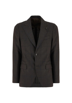 Lardini checked buttoned suit - Brown