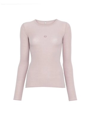 Baserange heart-motif T-shirt - Purple