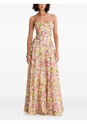 MOOS STUDIO Flora Reverie floral-print maxi dress - Neutrals