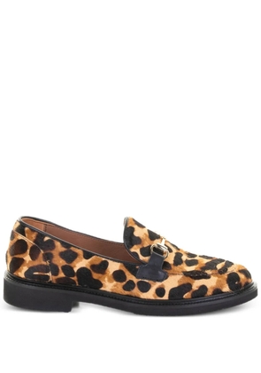 Viola Ricci animal-pattern loafers - Brown