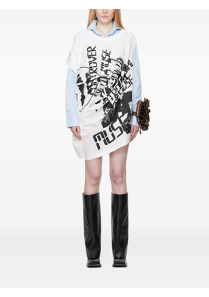 Vaquera graphic-print T-shirt dress - White