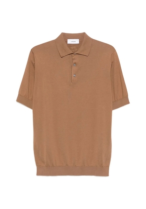 Lardini button short-sleeve polo shirt - Brown
