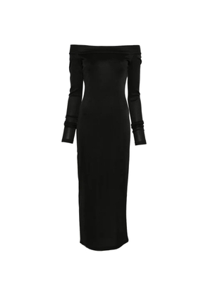 THE ANDAMANE off-shoulder long-sleeve dress - Black