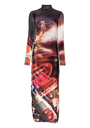 Jean Paul Gaultier Pigalle velvet maxi dress - Black