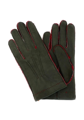 Mario Portolano stitch trim gloves - Green