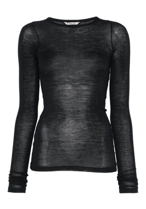 Auralee ribbed top - Black