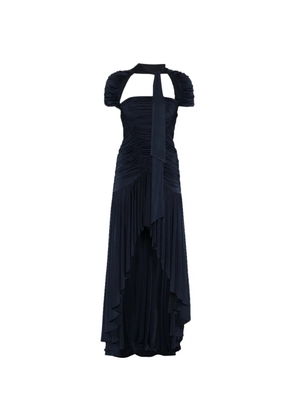 SIEDRES Roxy cut-out ruched asymmetric dress - Blue