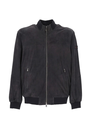 Peuterey zip leather jacket - Grey