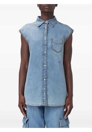 Jacob Cohën buttoned sleeveless shirt - Blue