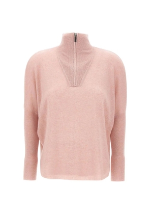 Not Shy Justine zipped high-neck sweater - Pink