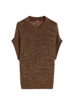 Max Mara openwork top - Brown