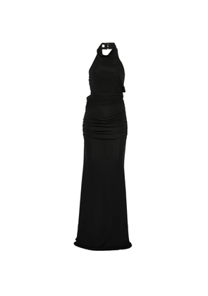 THE ANDAMANE Stella draped maxi dress - Black