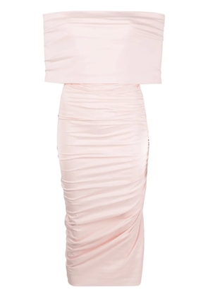 Philosophy Di Lorenzo Serafini off-shoulder ruched midi dress - Pink