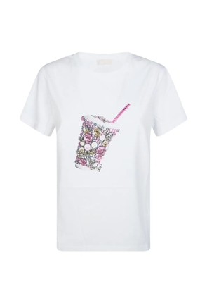 LIU JO rhinestone embellished T-shirt - White