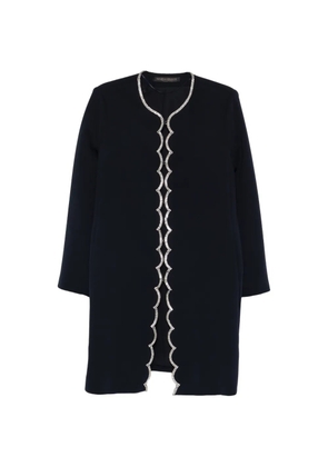 Marina Rinaldi scalloped embellished coat - Blue