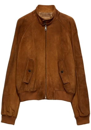 Prada suede bomber jacket - Brown