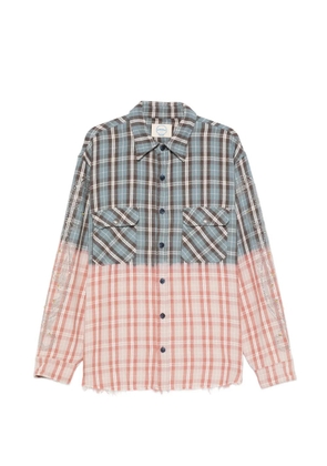 ERCOLE STUDIO patterned flannel overshirt - Blue