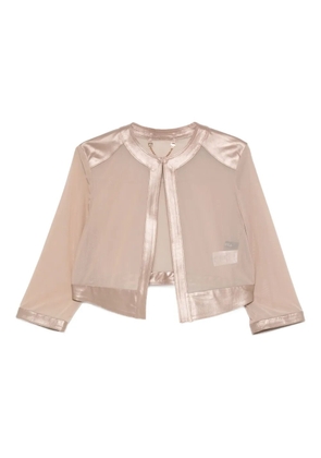TIMOTEA sheer-panel jacket - Neutrals