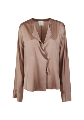 Forte Forte tie-fastening shirt - Neutrals