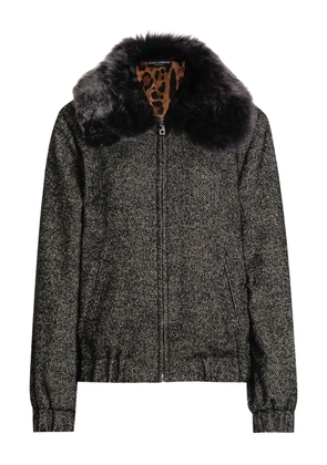 Dolce & Gabbana herringbone bomber jacket - Black