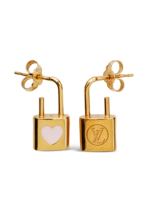 Louis Vuitton Pre-Owned 2020 padlock heart earrings - Gold