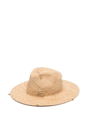 Ruslan Baginskiy chain strap fedora hat - Neutrals