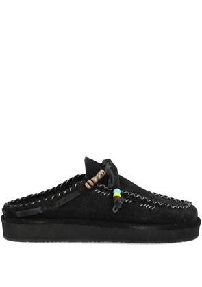 CALEB PARIS embroidery mules - Black